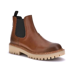 Brown Rubber Chelsea Boots