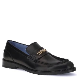 Black Calf Leather Bos Taurus Slip-On Loafers