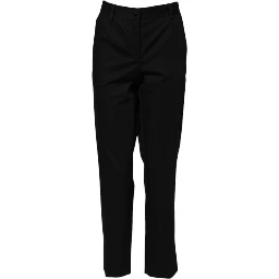 Black Cotton High Waist Formal Pants