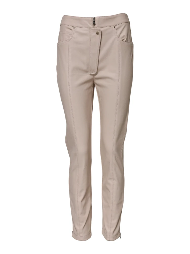 Beige High Waist Tapered Pants alternative