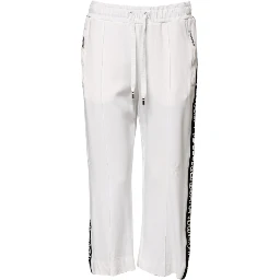 White Viscose Jogger Sweatpants Pants