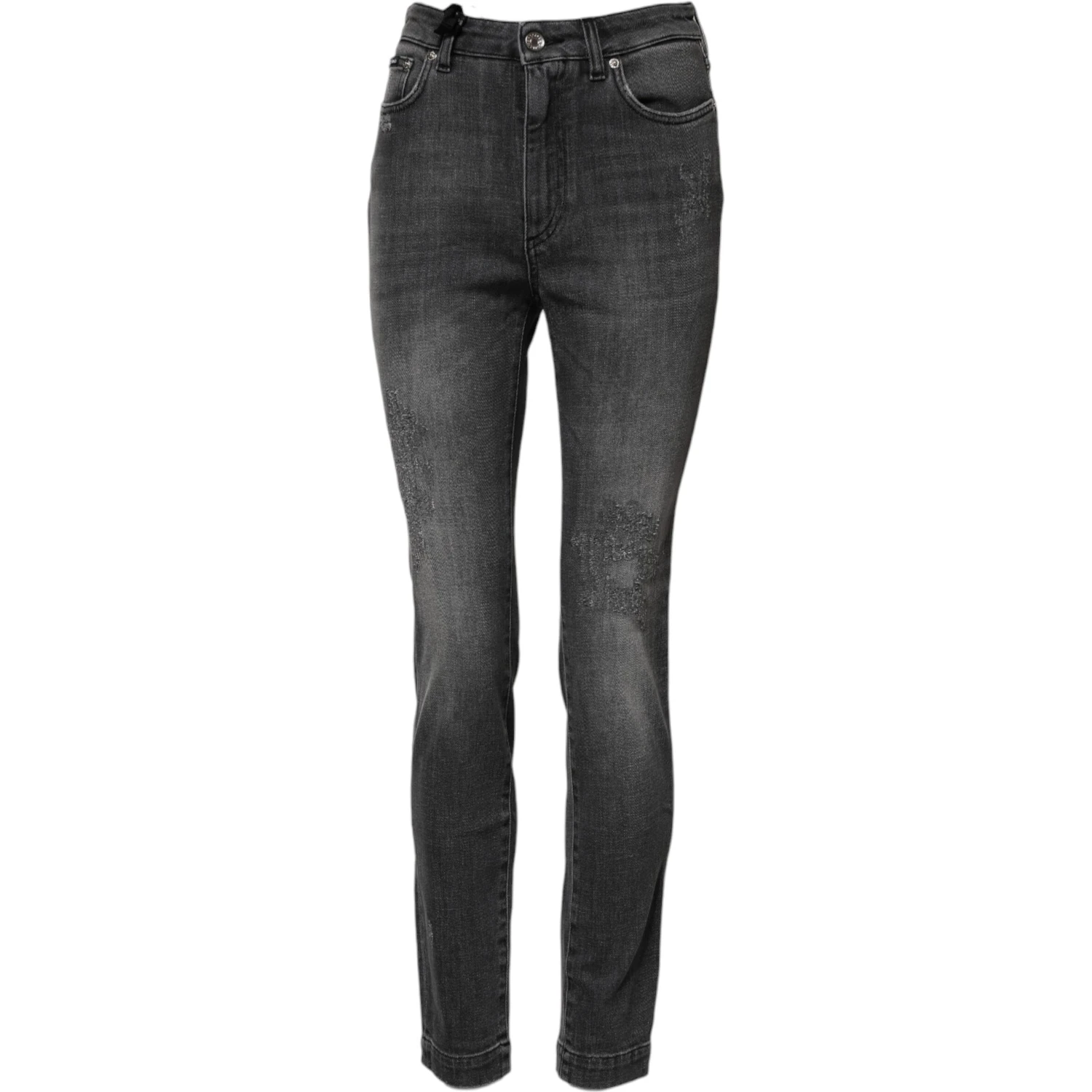 Dark Gray AUDREY Cotton Skinny Denim Jeans