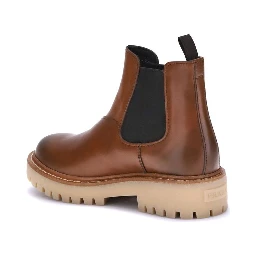 Brown Rubber Chelsea Boots