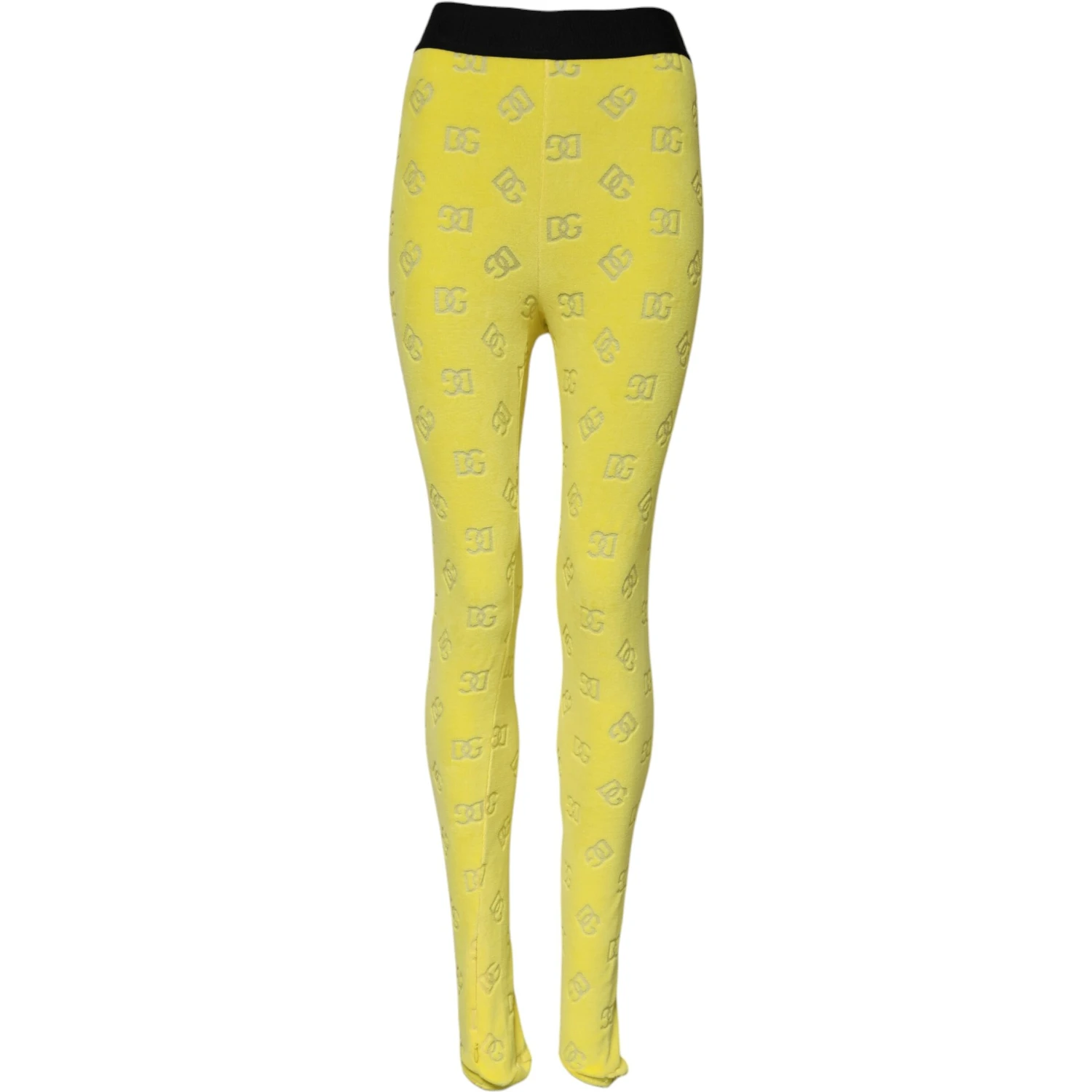 Yellow Logo Slim Fit Leggings Pants