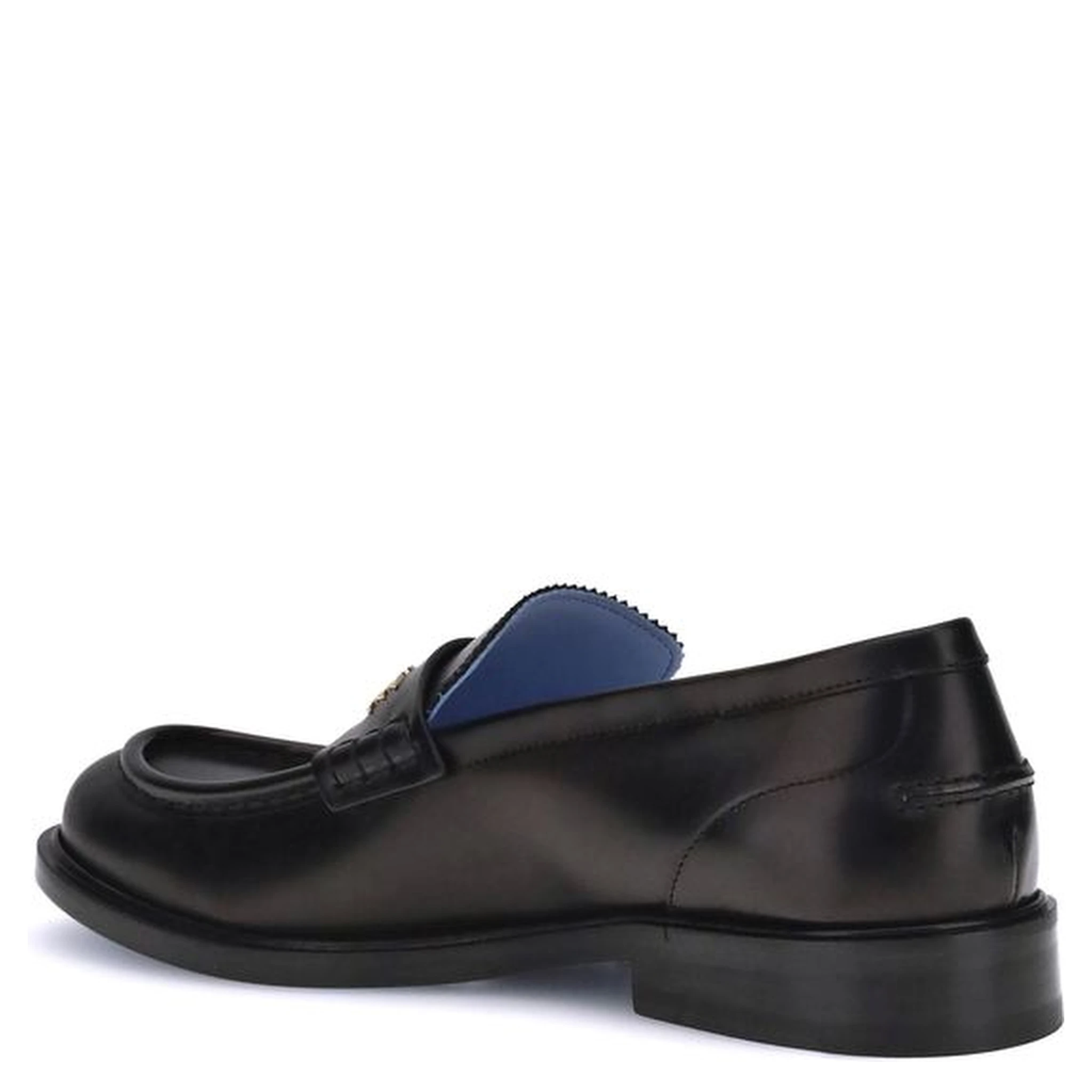 Black Calf Leather Bos Taurus Slip-On Loafers
