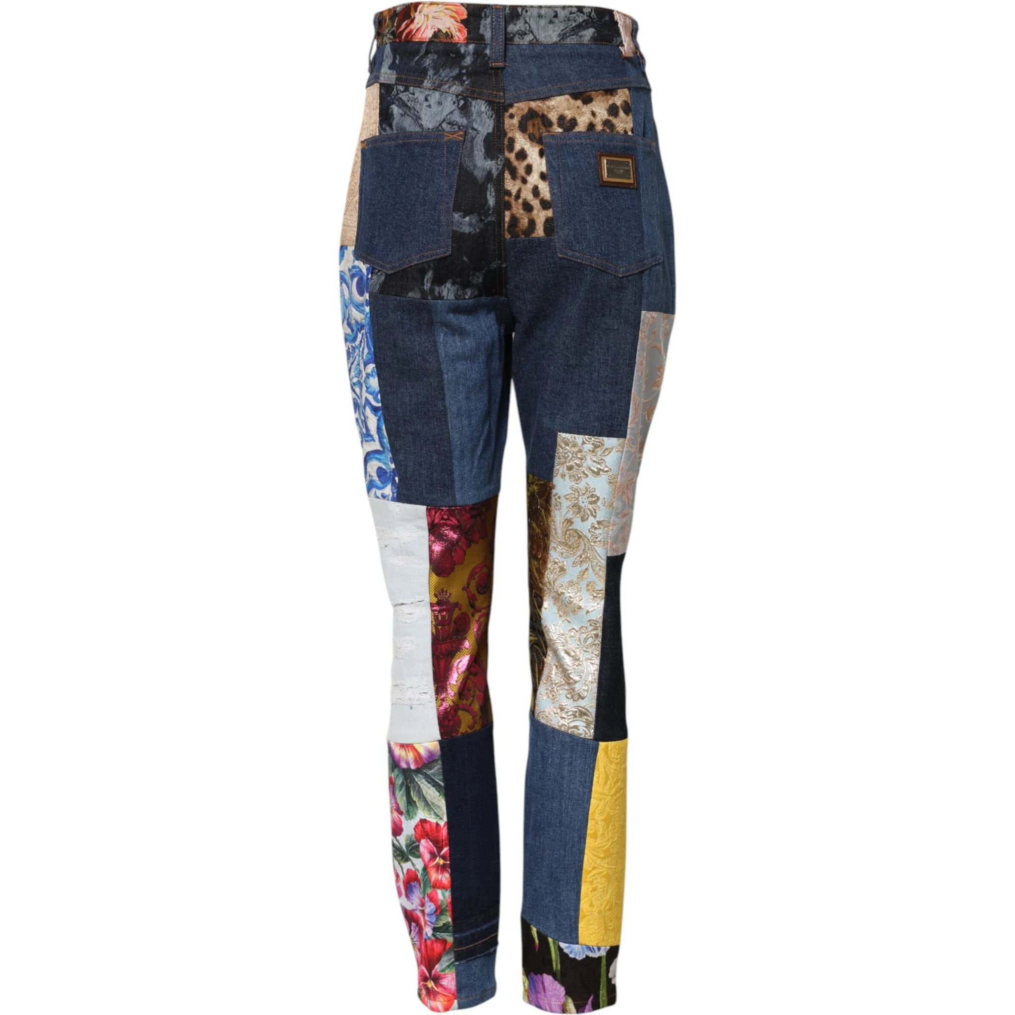 Multicolor Patchwork Skinny Denim Jeans
