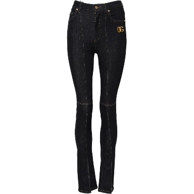 Blue Cotton High Waist Skinny Denim Jeans