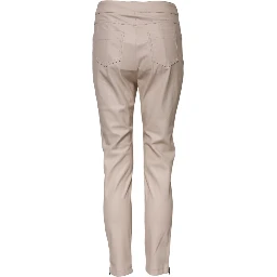 Beige High Waist Tapered Pants
