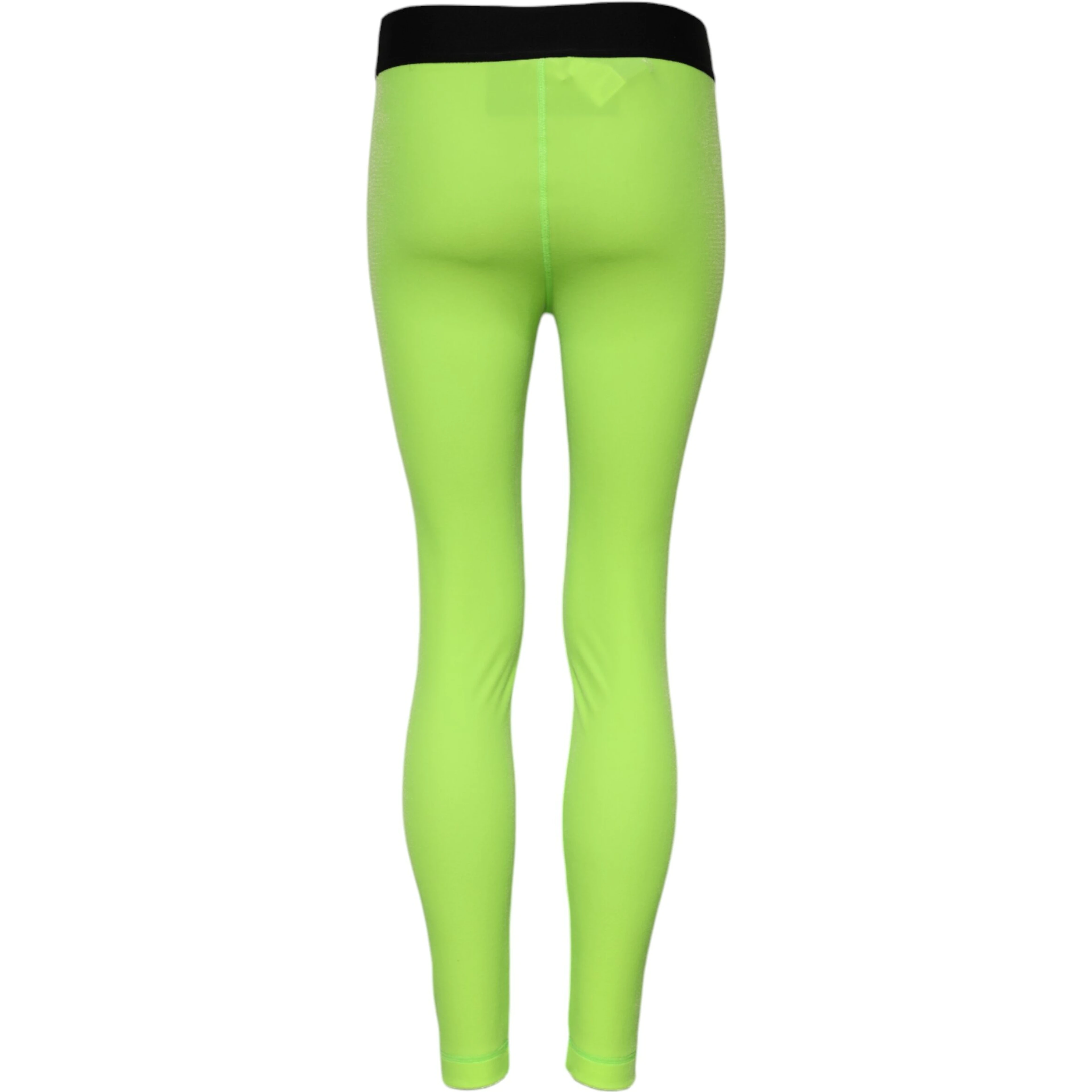Green Nylon Slim Fit Leggings Pants