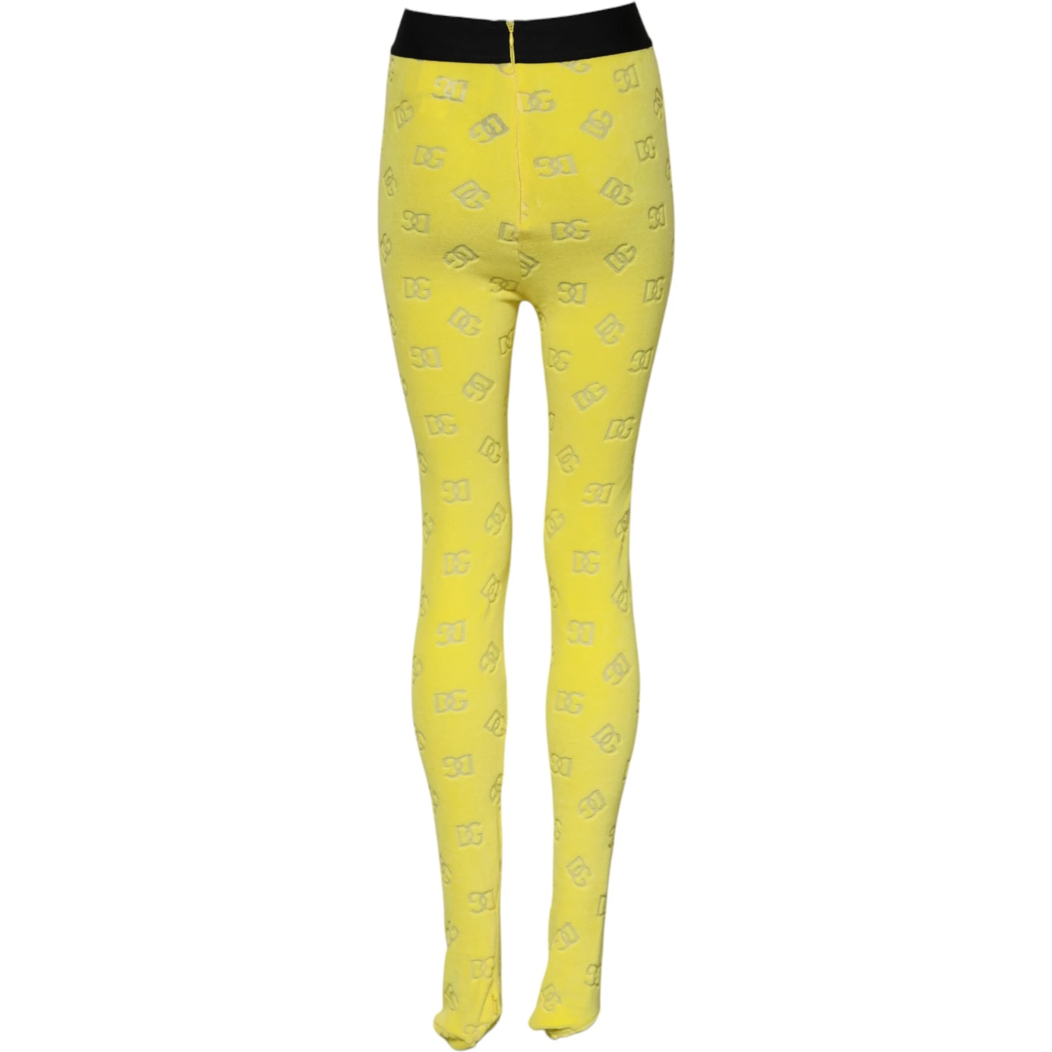 Yellow Logo Slim Fit Leggings Pants