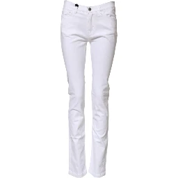 White GRACE Mid Waisted Skinny Denim Jeans