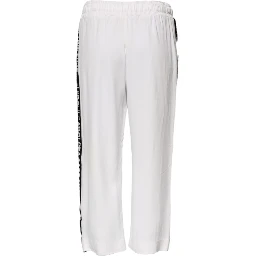 White Viscose Jogger Sweatpants Pants