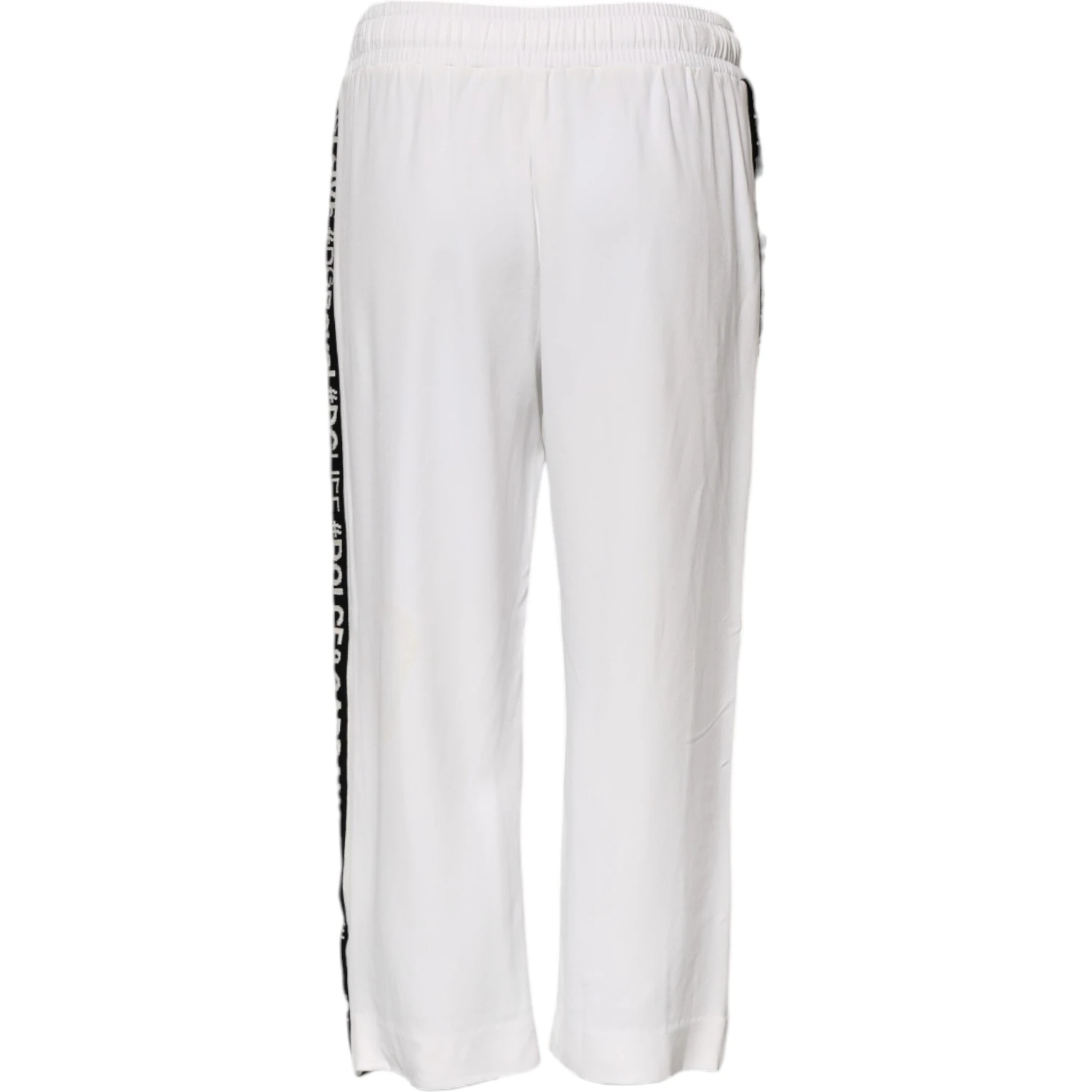 White Viscose Jogger Sweatpants Pants