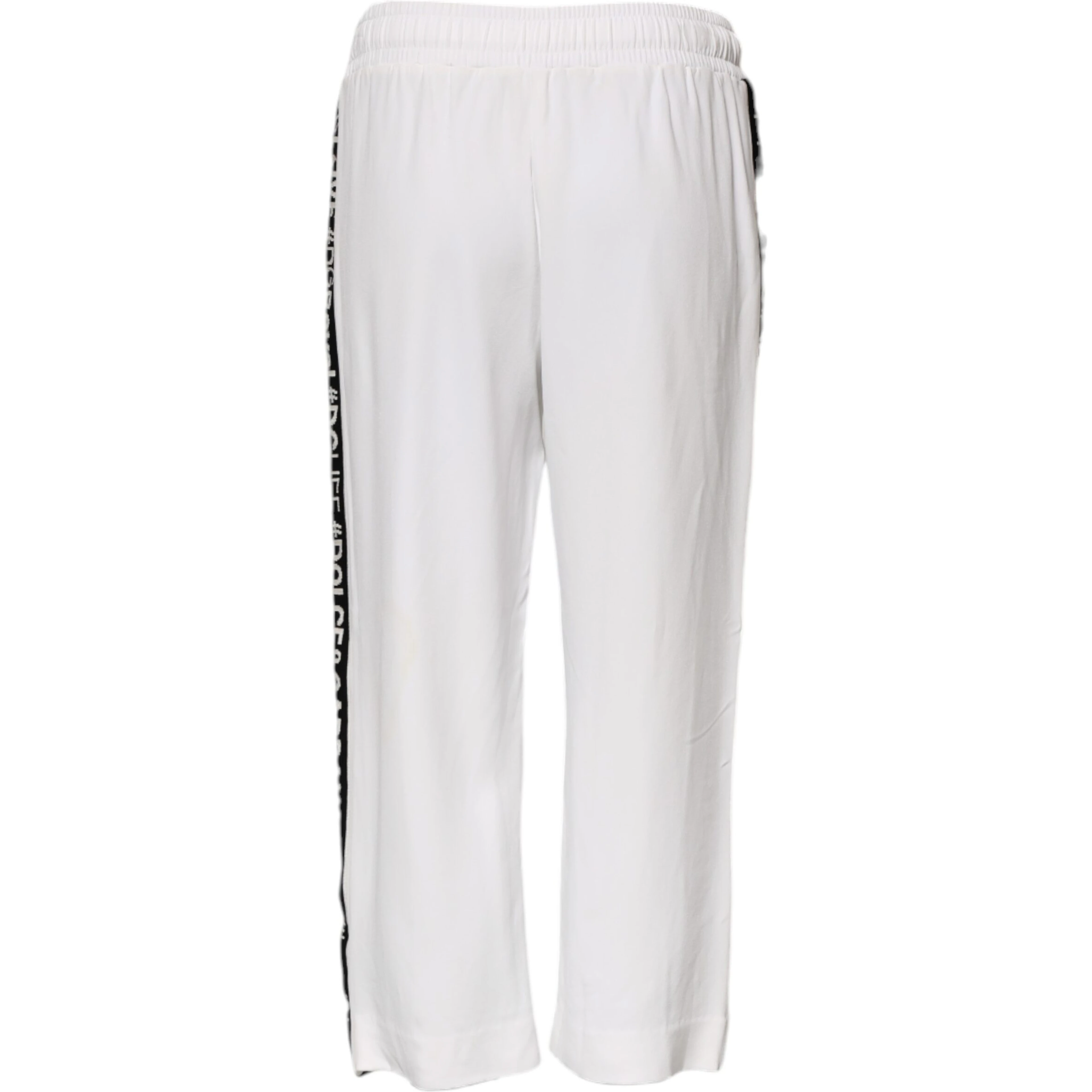 White Viscose Jogger Sweatpants Pants
