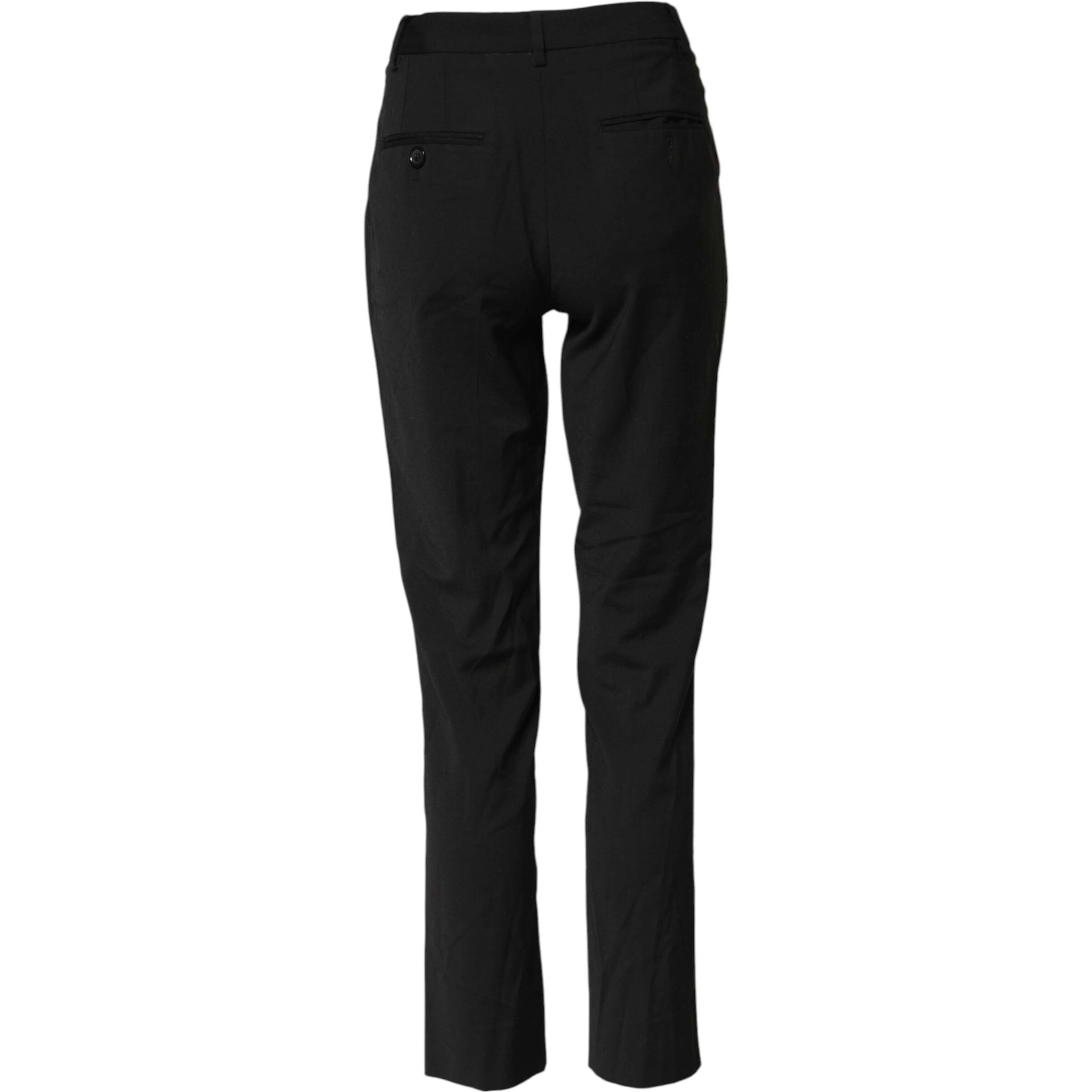 Black STAFF Mid Waist Tapered Pants