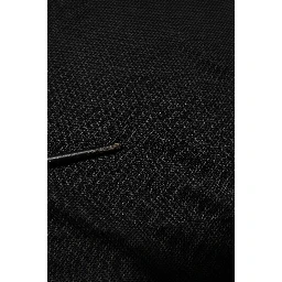 Black DG Silk Vneck Collared Men Polo T-shirt