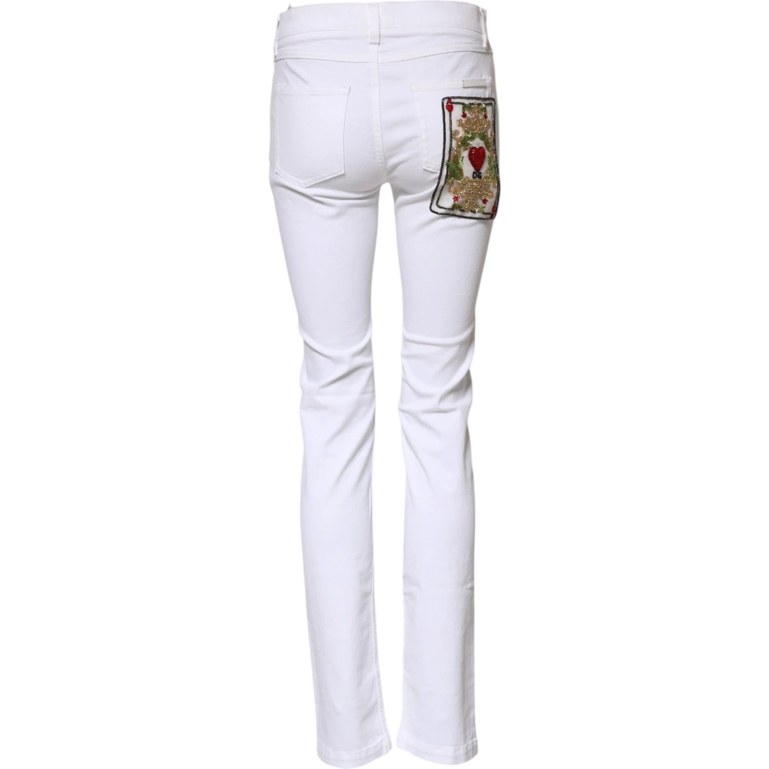 White GRACE Mid Waisted Skinny Denim Jeans