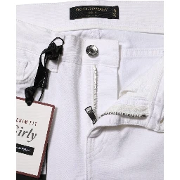 White Floral Embroidery GIRLY Denim Jeans