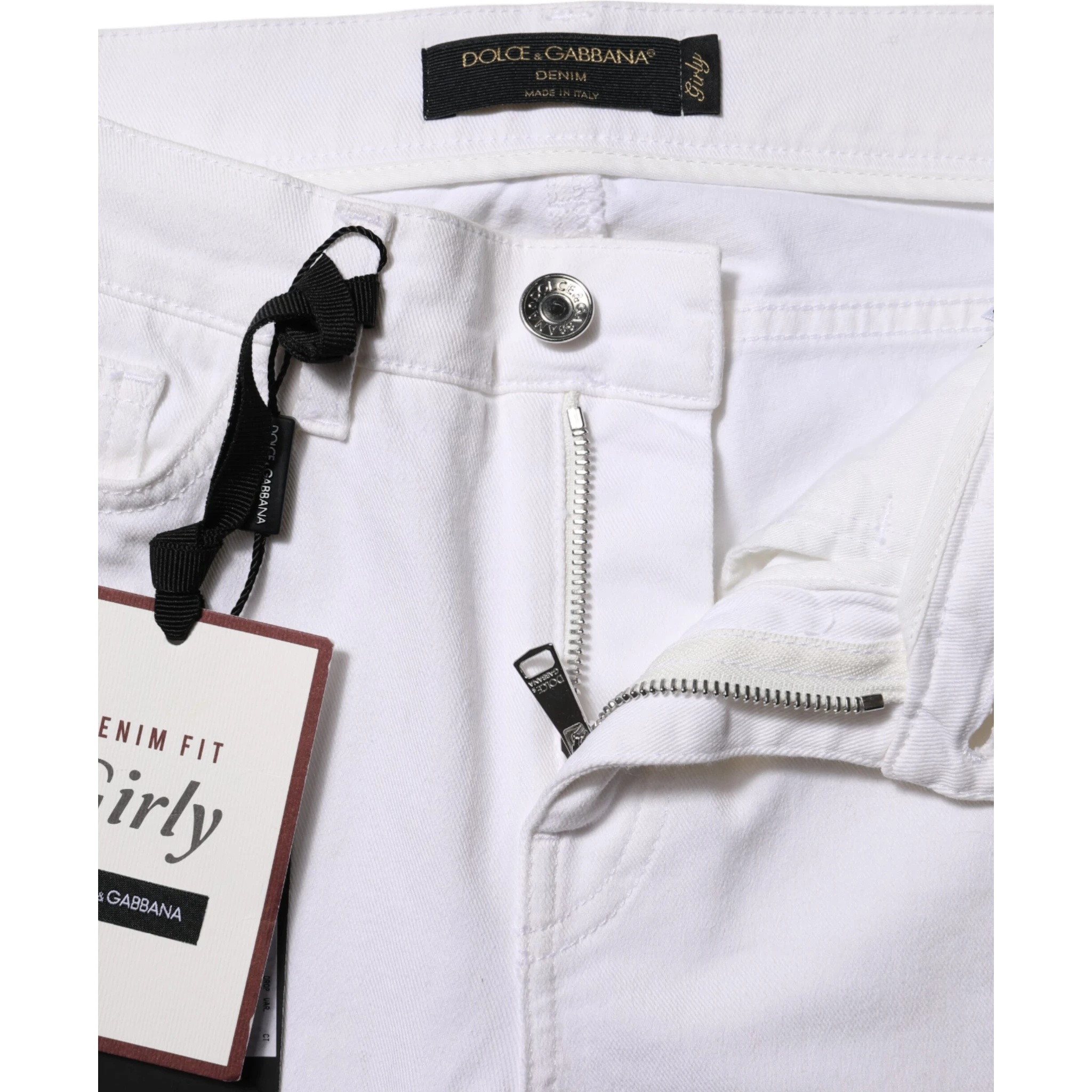 White Floral Embroidery GIRLY Denim Jeans