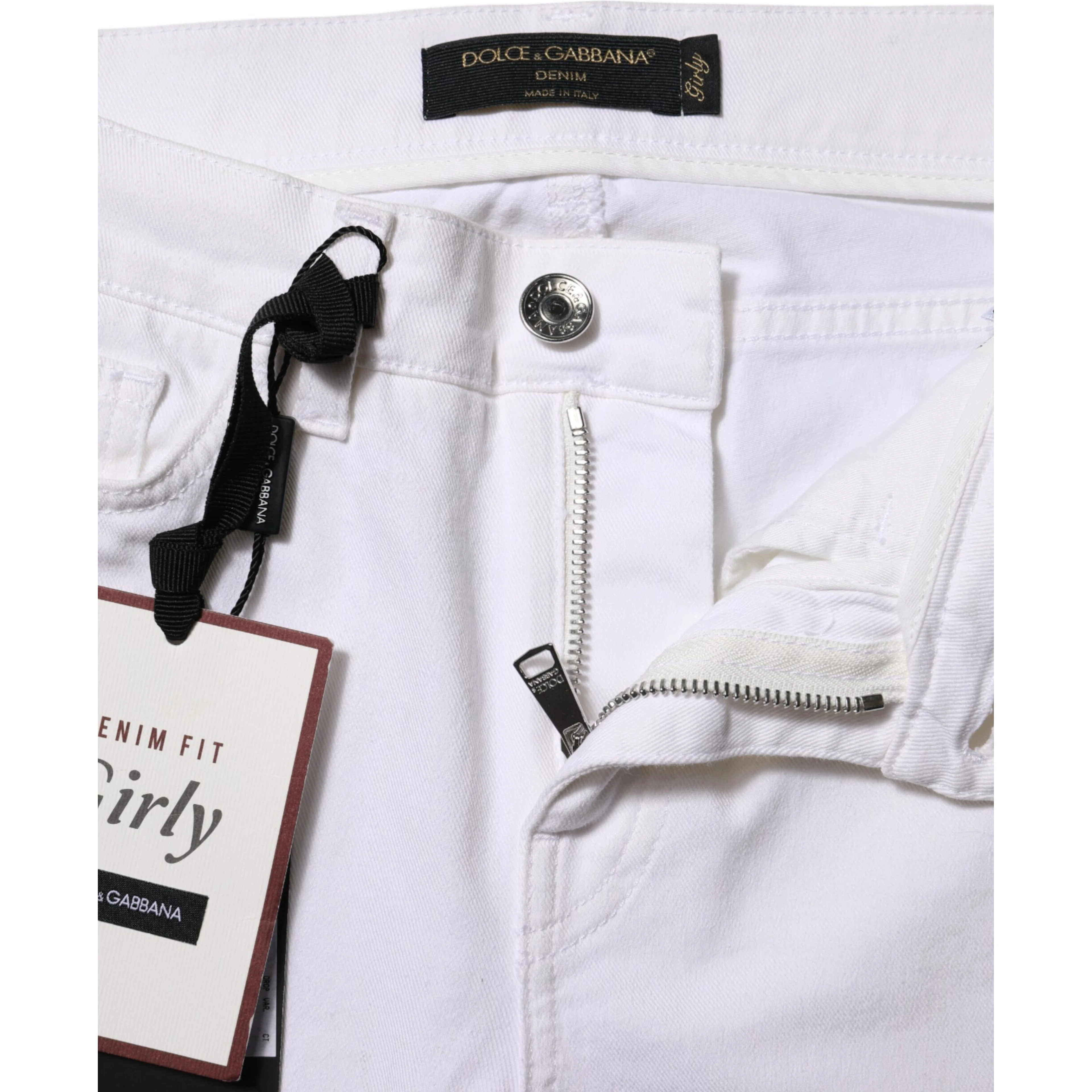 White Floral Embroidery GIRLY Denim Jeans