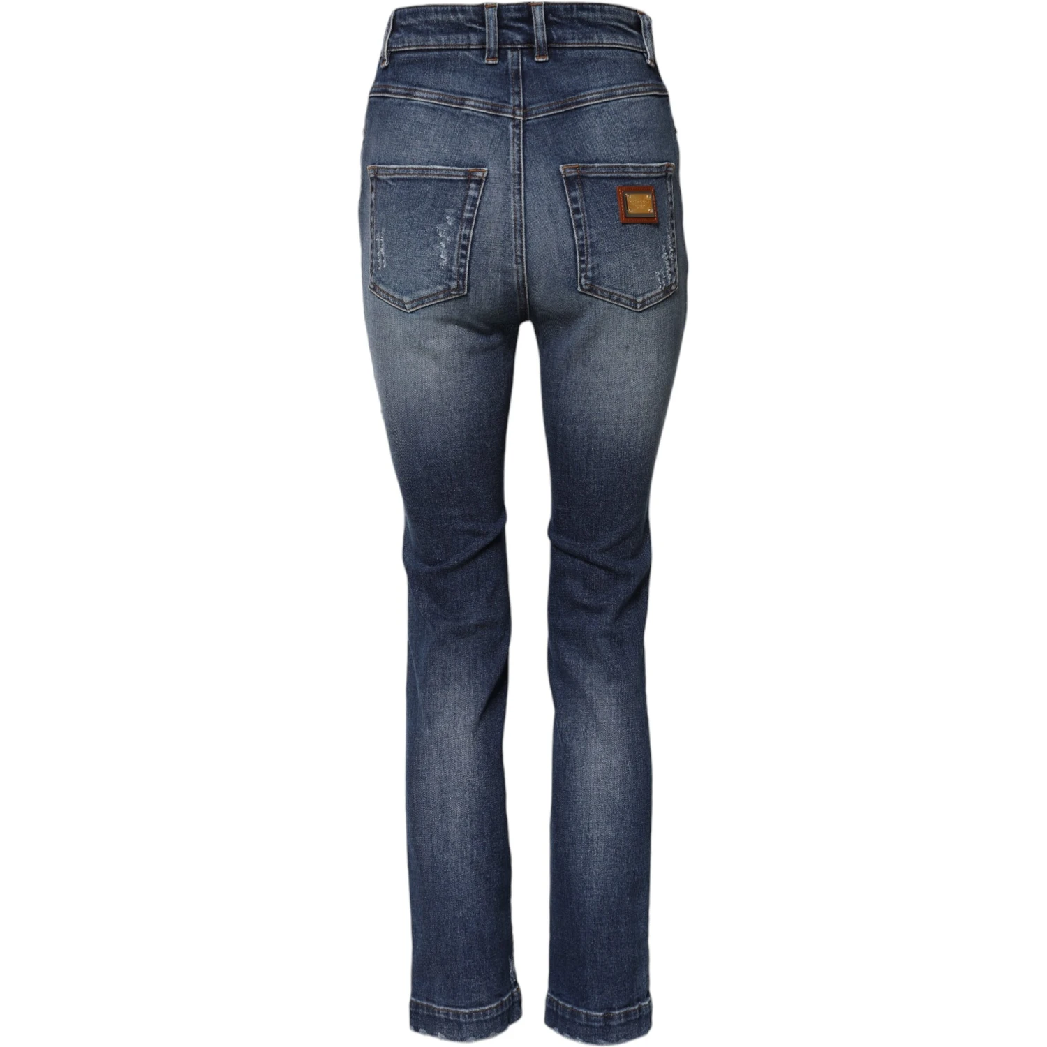 Blue Rhinestone Embellished Denim Jeans