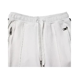 White Viscose Jogger Sweatpants Pants