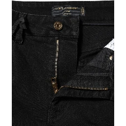 Black Boyfriend Cotton Flared Denim Jeans