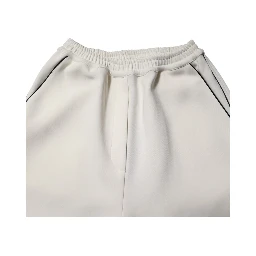 White Viscose Wide Leg Pull On Pants