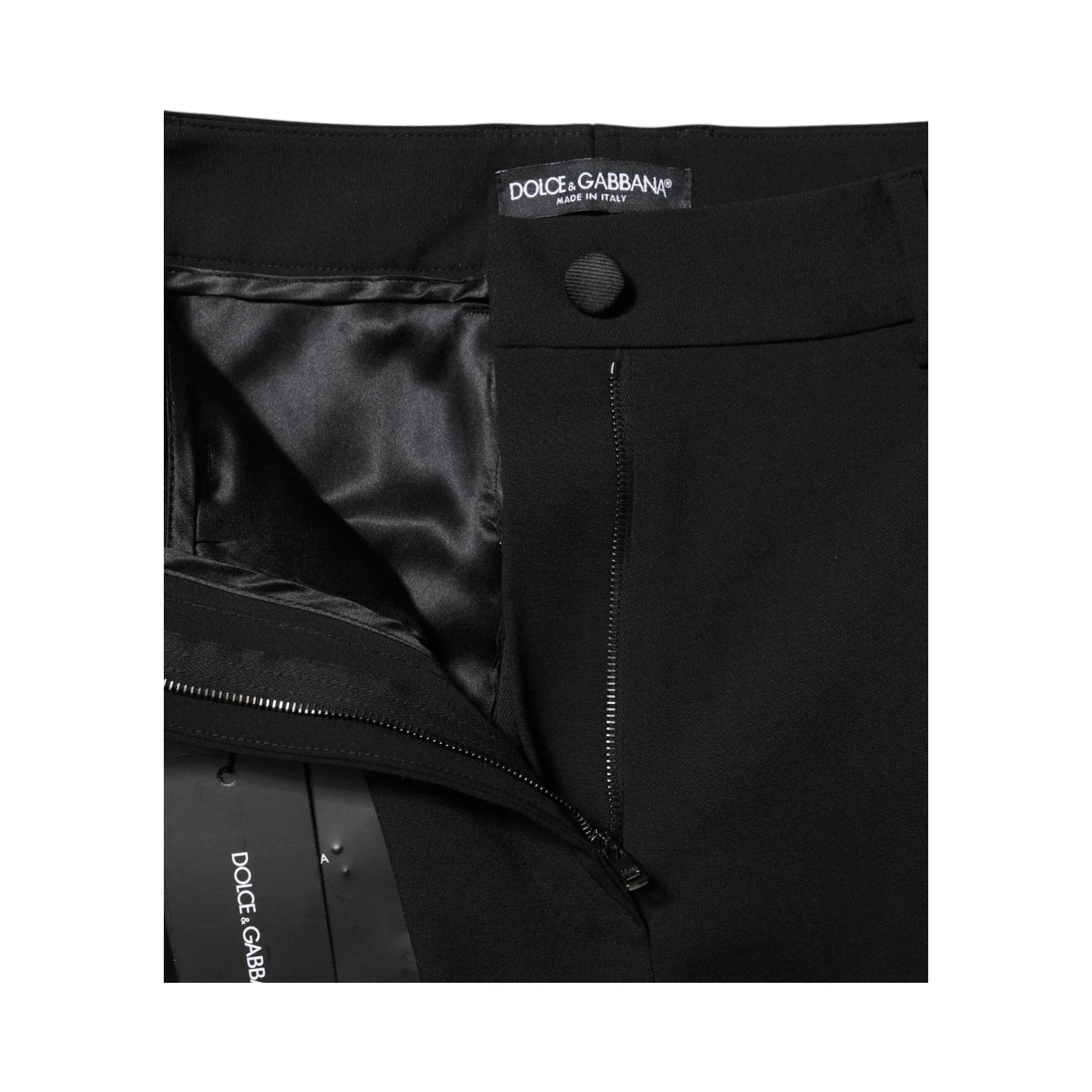 Black Wool High Waist Formal Pants