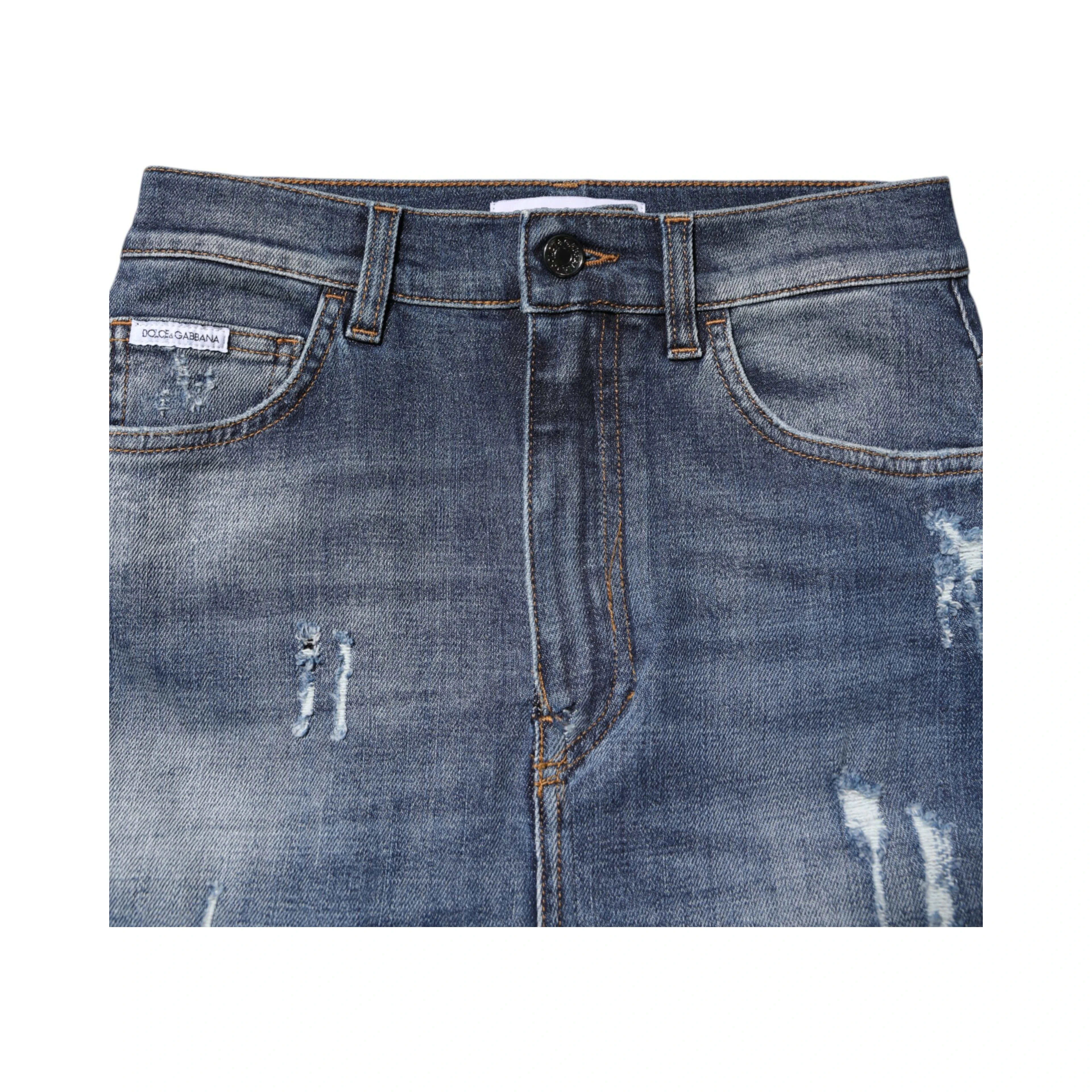 Blue Cotton HighWaist Skinny Denim Jeans