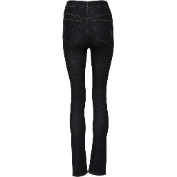Blue Cotton High Waist Skinny Denim Jeans