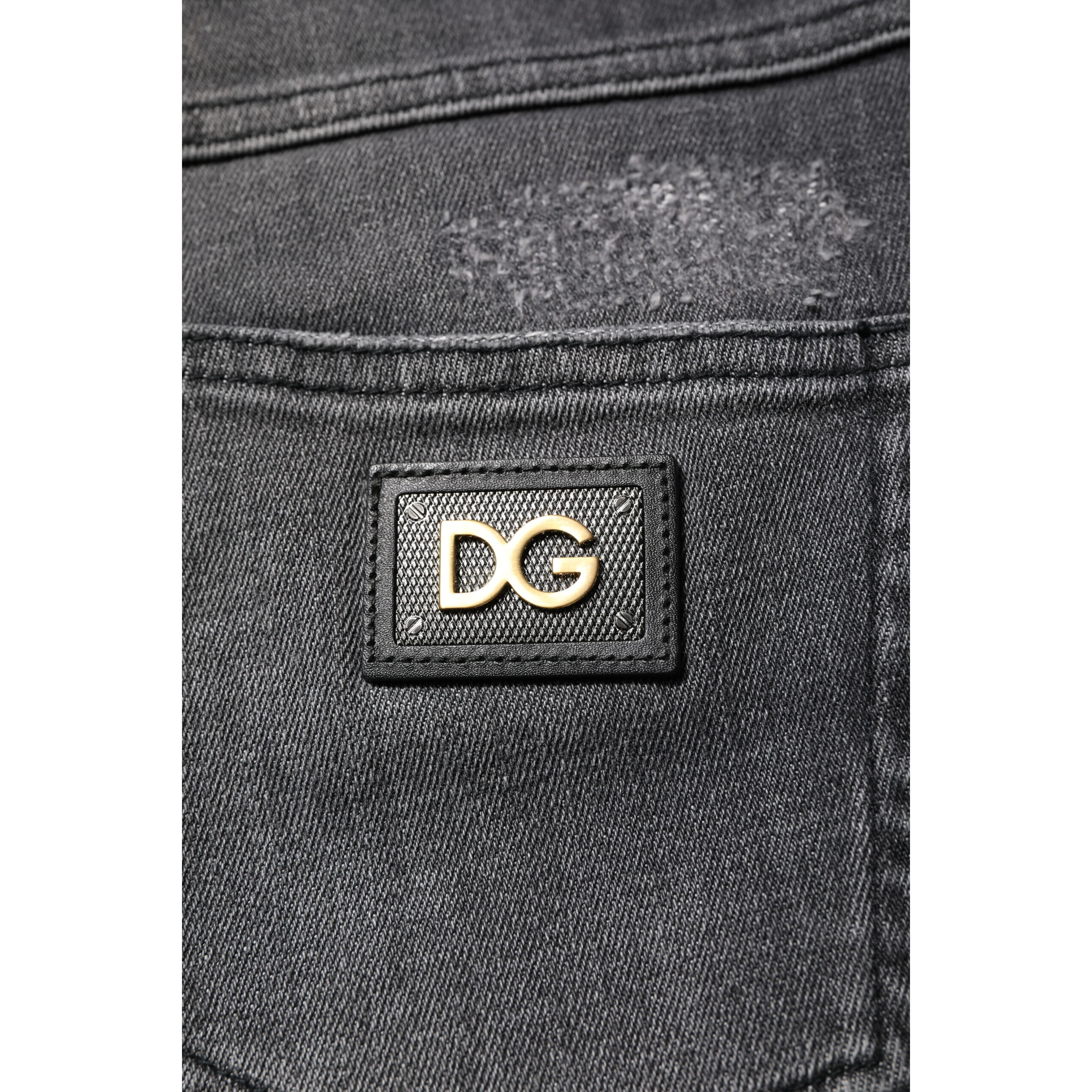 Dark Gray AUDREY Cotton Skinny Denim Jeans