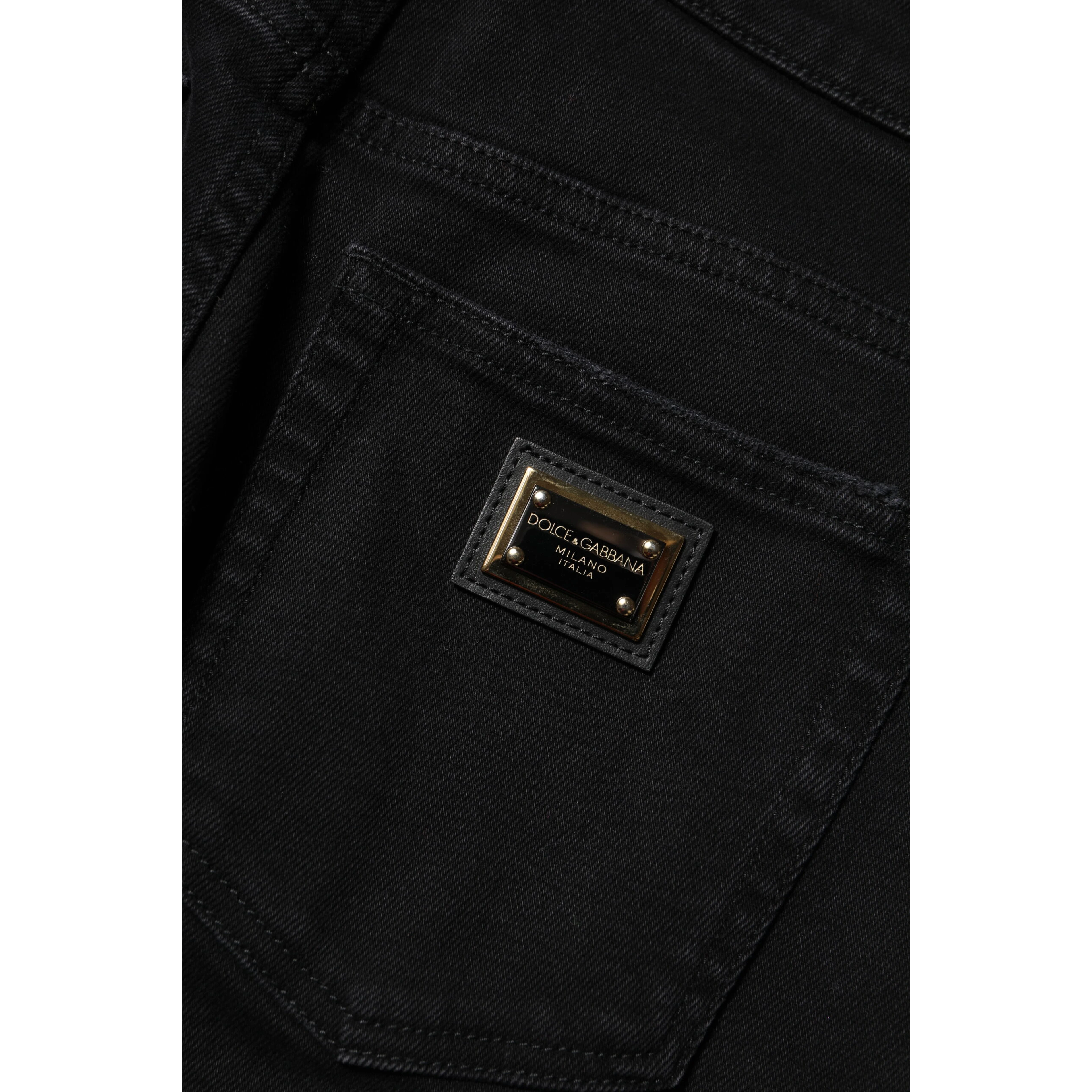Black Boyfriend Cotton Flared Denim Jeans