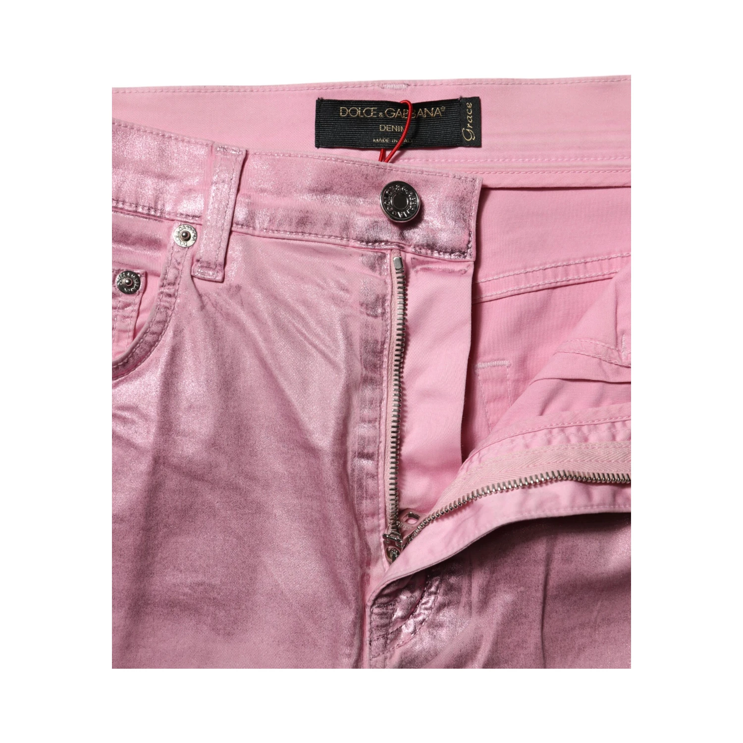 Pink GRACE High Waisted Skinny Denim Jeans