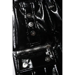 Black High Waist Cargo Bootcut Pants