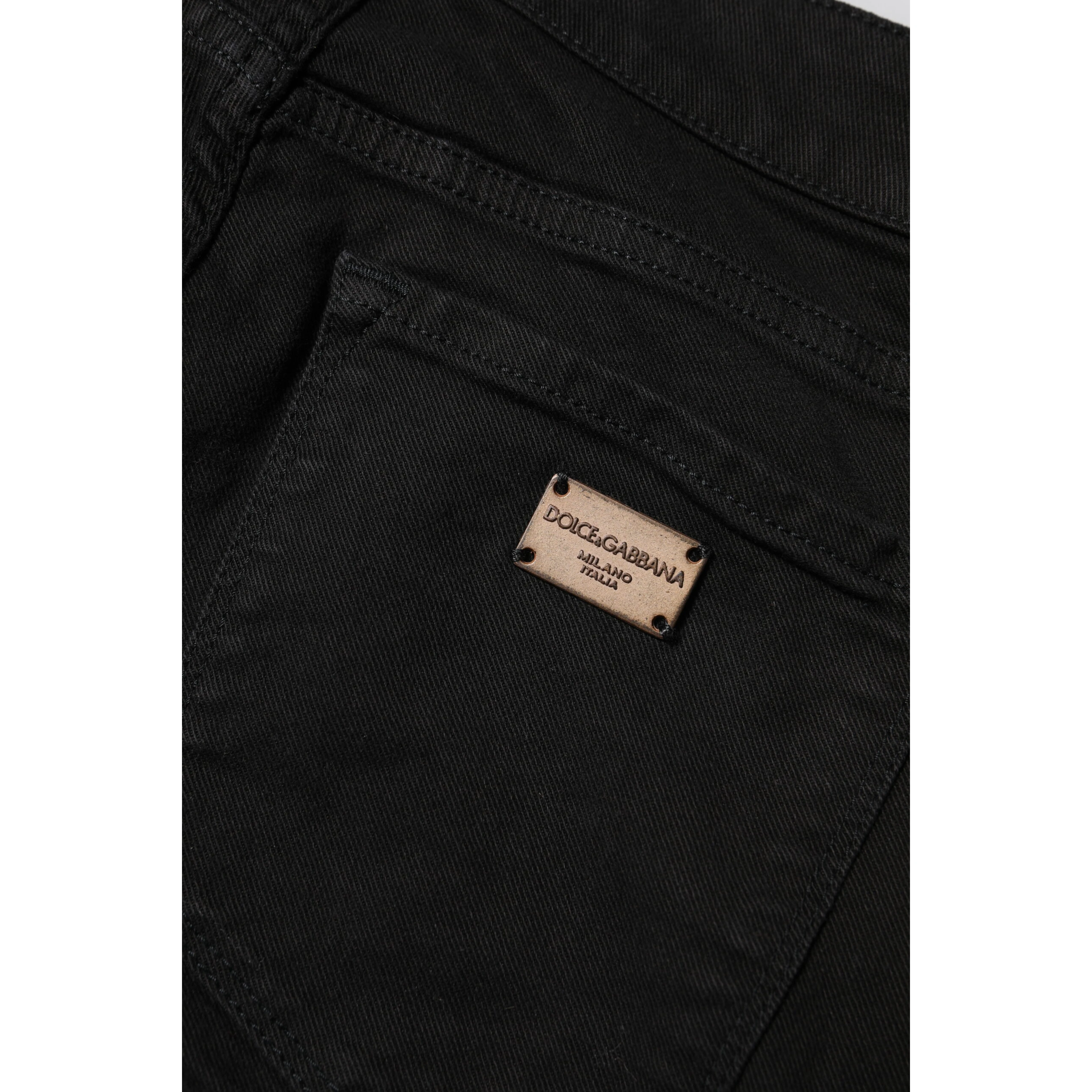 Black Cotton Skinny Mid Waist Denim Jeans