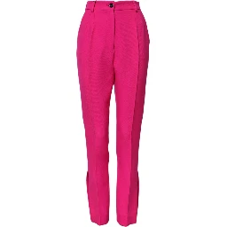 Fuchsia Pink HighWaist Tapered Trouser Pants