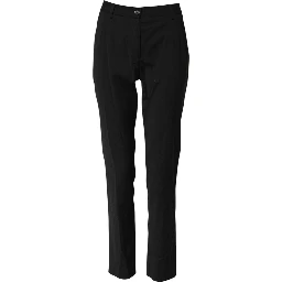 Black STAFF Mid Waist Tapered Pants