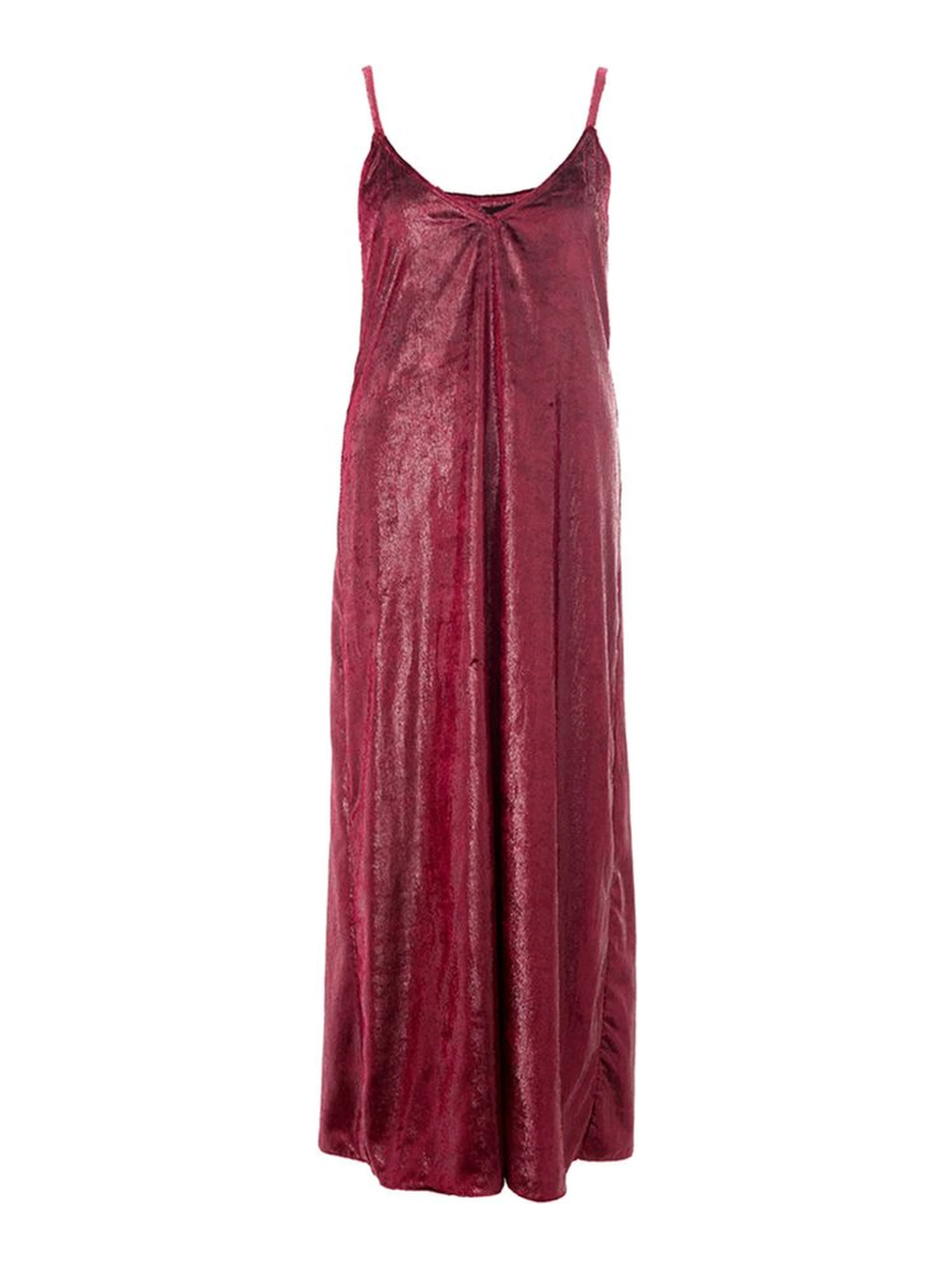 Bordeaux Polyester Cocktail Dress