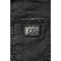 Black Cotton Low Waist Skinny Denim Jeans