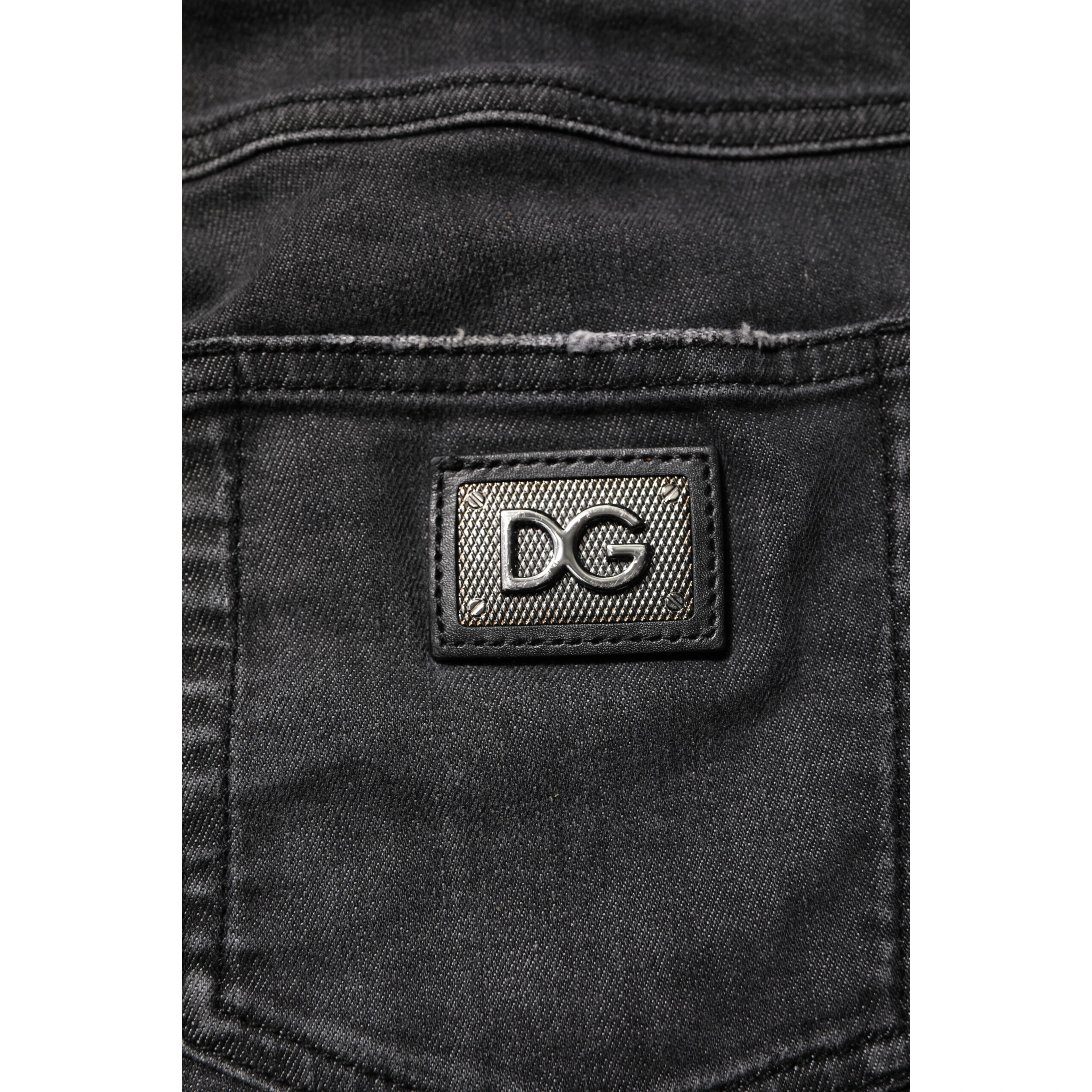 Black Cotton Low Waist Skinny Denim Jeans