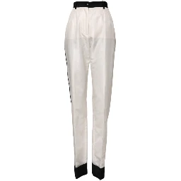 White High Waist Straight Dress Trouser Pants