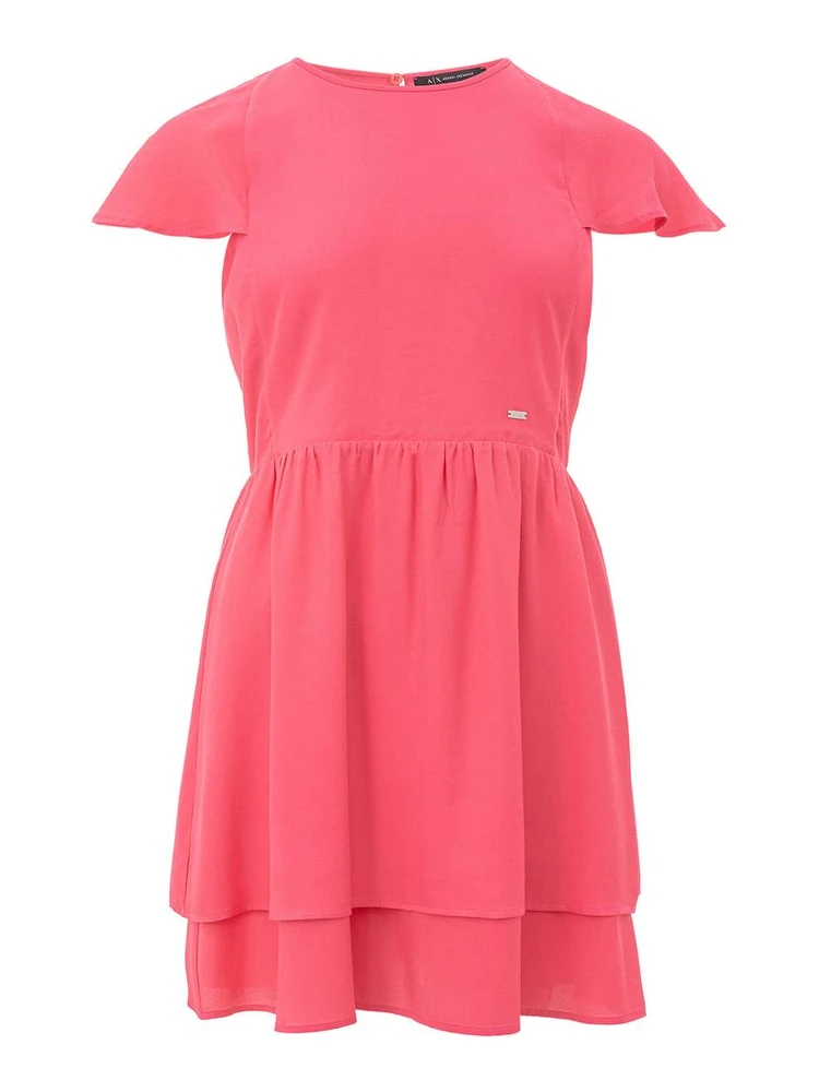 Fuchsia Viscose Casual Dress