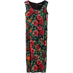 Bicolor Viscose Long Dress