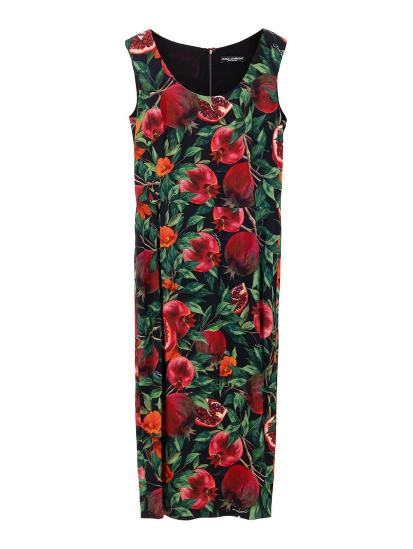 Bicolor Viscose Long Dress