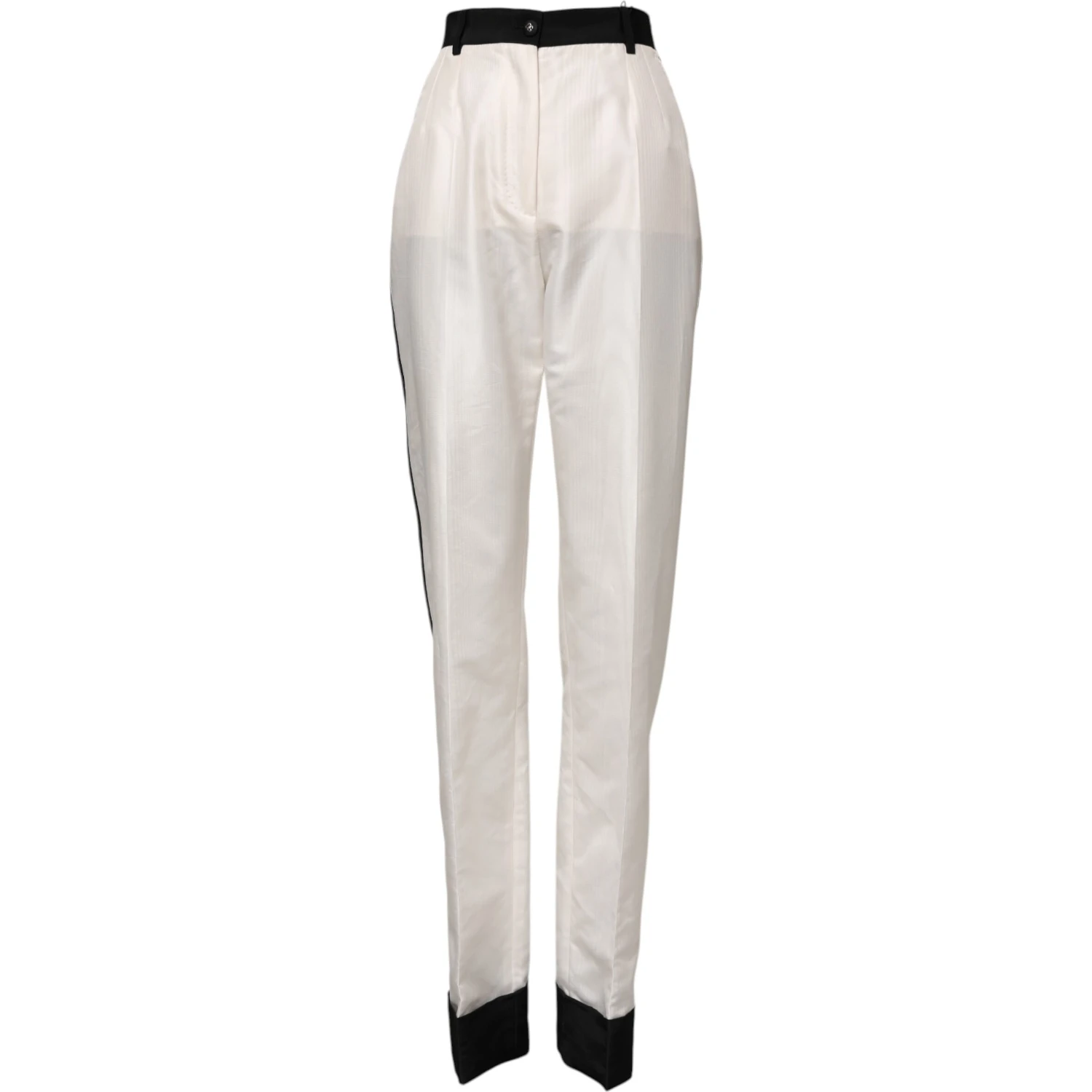 White High Waist Straight Dress Trouser Pants