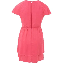 Fuchsia Viscose Casual Dress