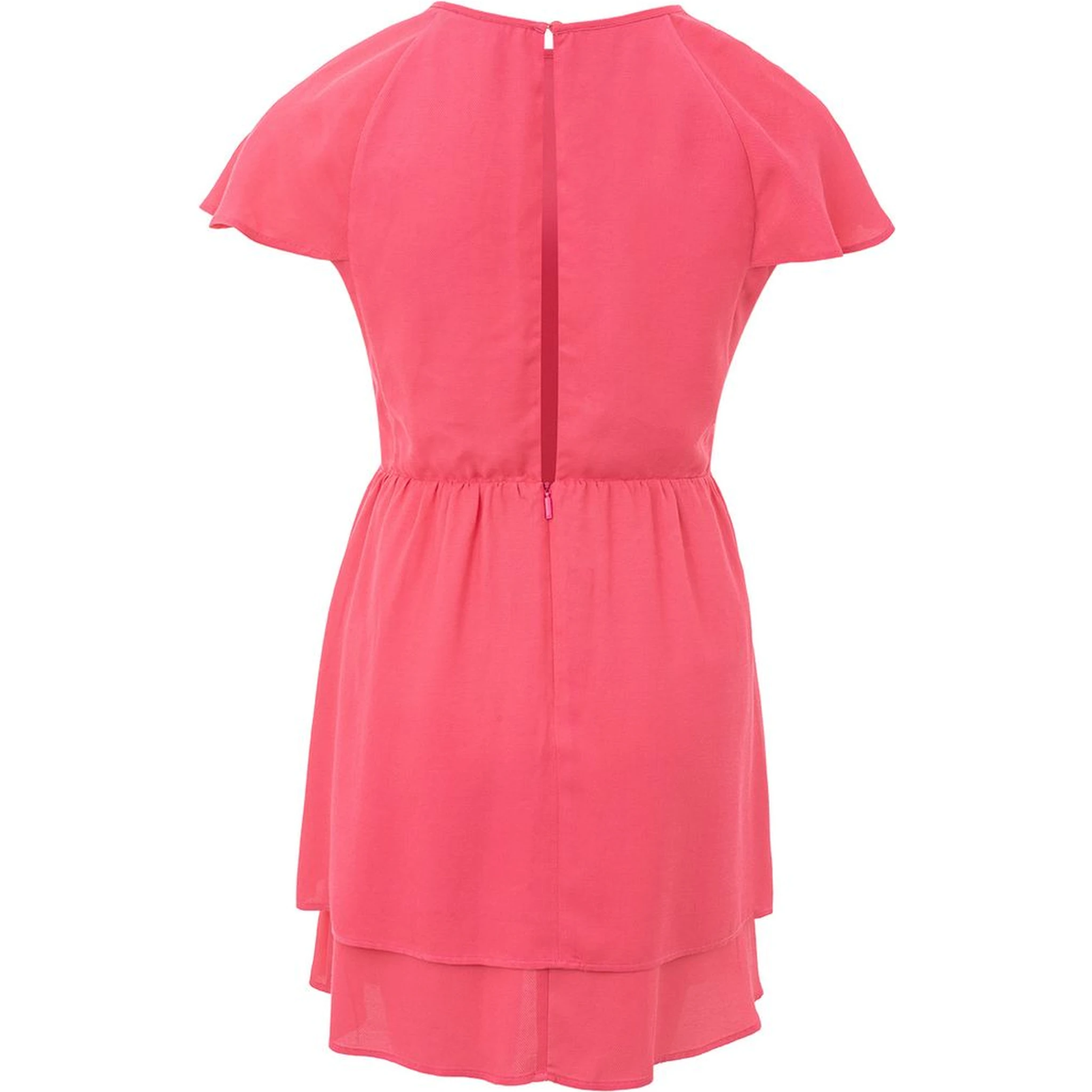 Fuchsia Viscose Casual Dress