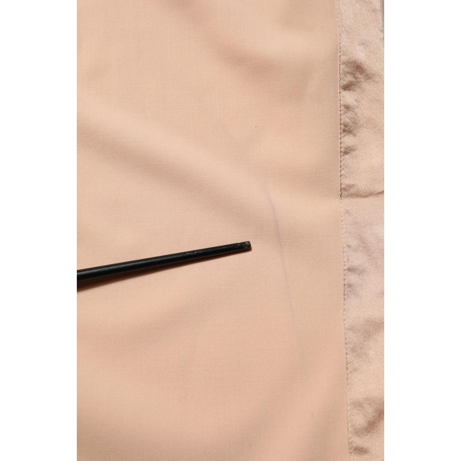 Beige Polyester Mid Waist Tapered Pants