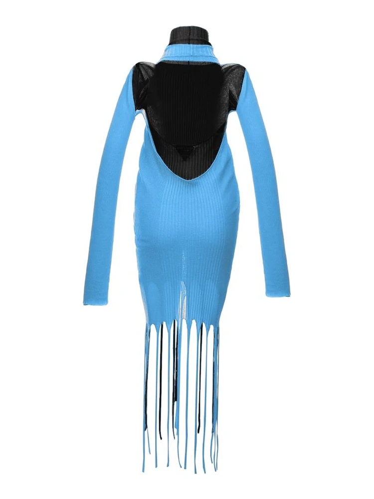 Blue Cotton Casual Dress alternative